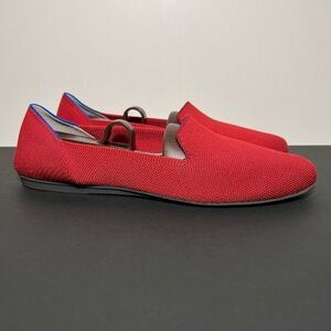 Womens ROTHYS The Loafer Dark Red Slip On Flat Shoes / Size 10.5